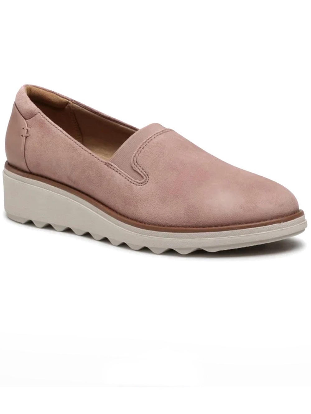 NIB-"Collection By Clarks" Sharon Dolly Dusty Pink Slip-On Platform Loafer 7M